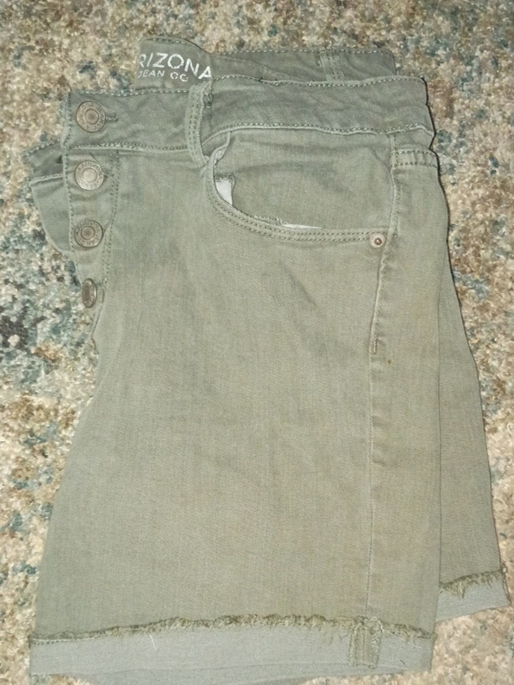 Arizona Jean Company Olive Green Boyfriend Shorts